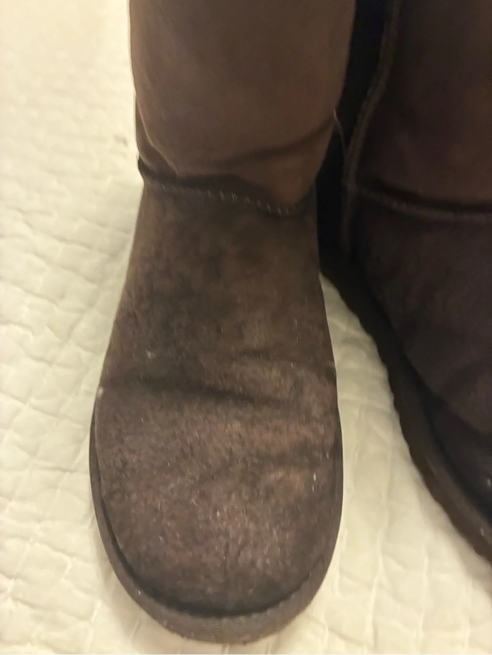 UGG Dark Brown Bailey Bow Shearling-Lined Winter Boots